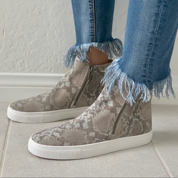 Lucky Brand Shoes - NEW Snake Print High Top Double Zipper Sneakers